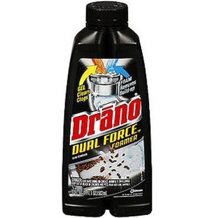 J WAX J Wax 14768-12738 Drano Dual Foamer 17 oz. - Pack of 8 14768/12738